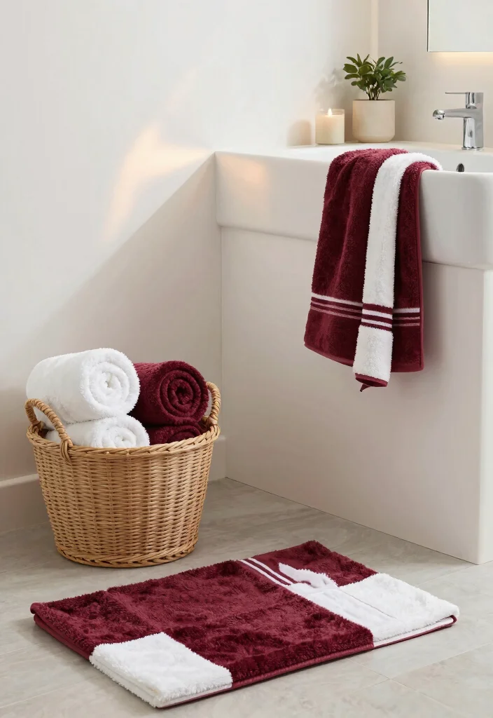 10 Christmas Bathroom Decor Ideas for Subtle Festive Style 2. Soft Textiles 0