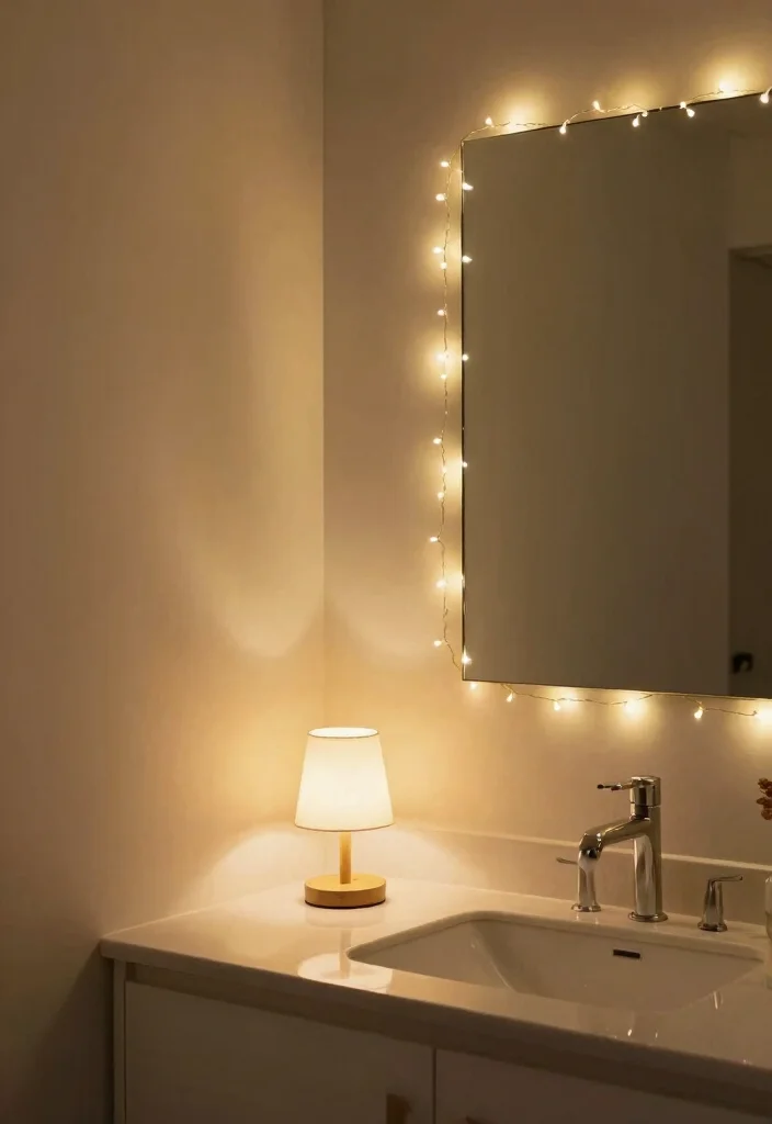 10 Christmas Bathroom Decor Ideas for Subtle Festive Style 5. Subtle Lighting 0