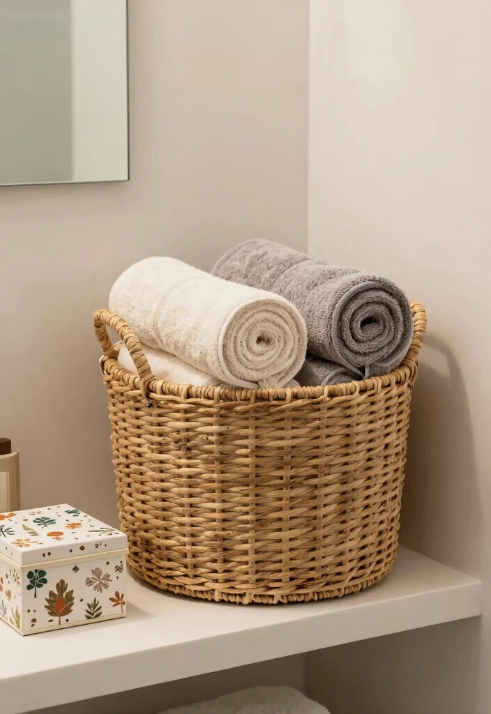 10 Christmas Bathroom Decor Ideas for Subtle Festive Style 6. Decorative Storage 0