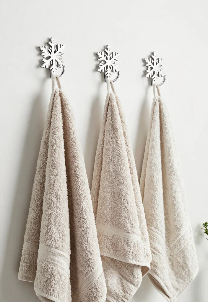 10 Christmas Bathroom Decor Ideas for Subtle Festive Style 9. Holiday Themed Wall Hooks 0