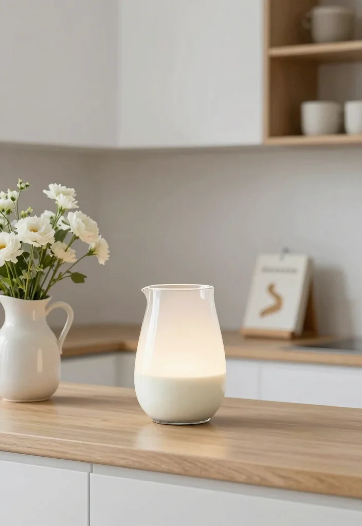10 Kitchen Counter Lamp Ideas for Cozy Lighting 4. Milk Glass Lamps 0