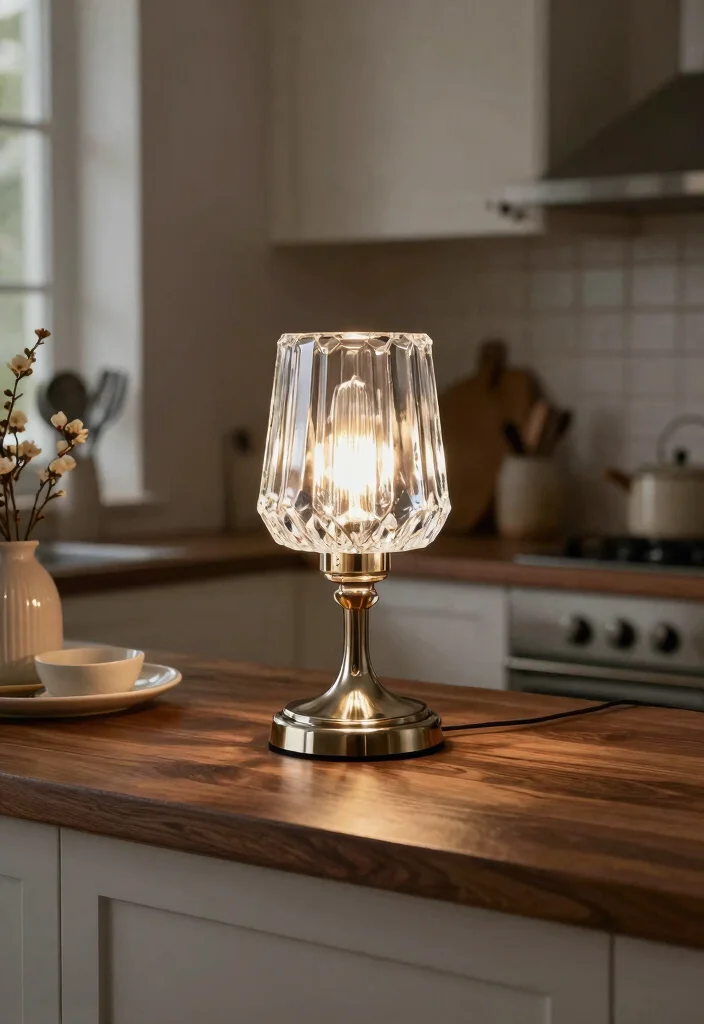 10 Kitchen Counter Lamp Ideas for Cozy Lighting 8. Crystal Accent Lamps 0