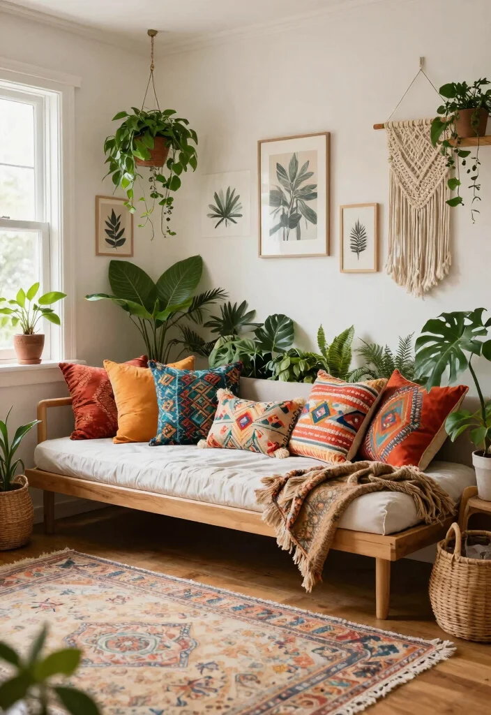 10 Living Room Daybed Ideas for Flexible Seating 1. Bohemian Haven 0