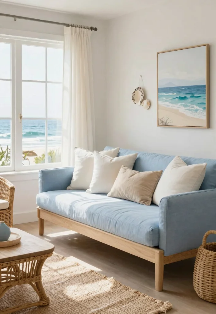 10 Living Room Daybed Ideas for Flexible Seating 5. Coastal Retreat 0
