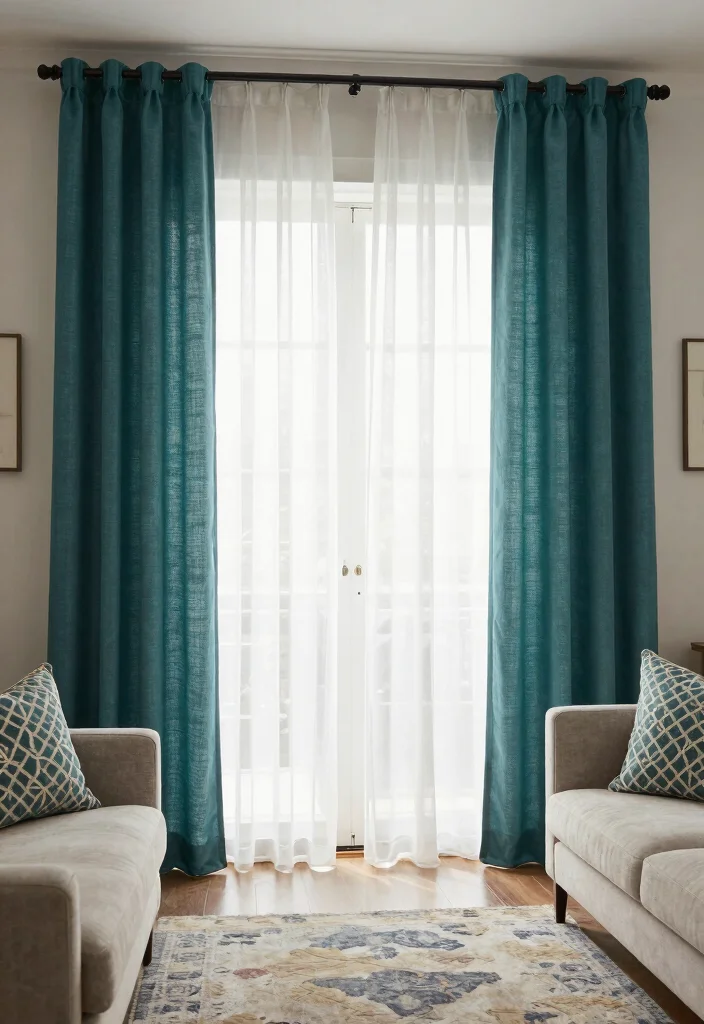 10 Living Room Valance Ideas for Window Style 8. Layered Fabrics for Depth 0