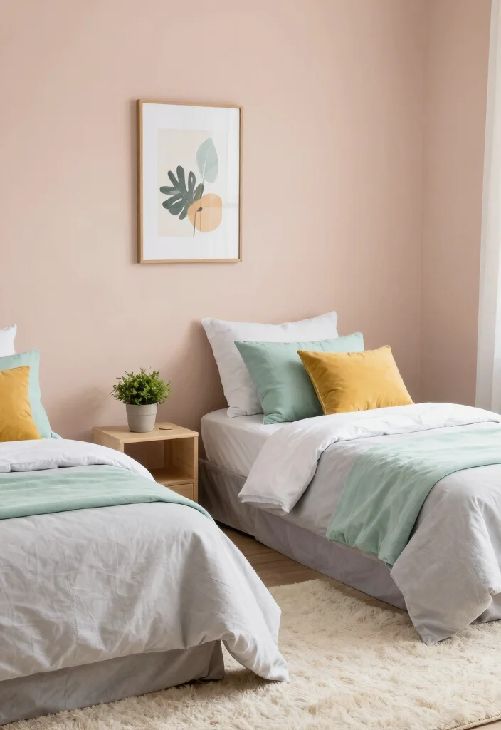 10 Shared Sister Bedroom Ideas That Feel Balanced 1. Harmonized Color Scheme 0