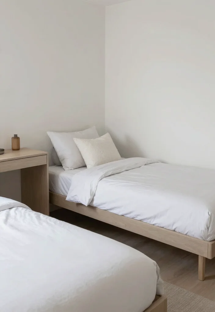 10 Shared Sister Bedroom Ideas That Feel Balanced 10. Minimalistic Approach 0