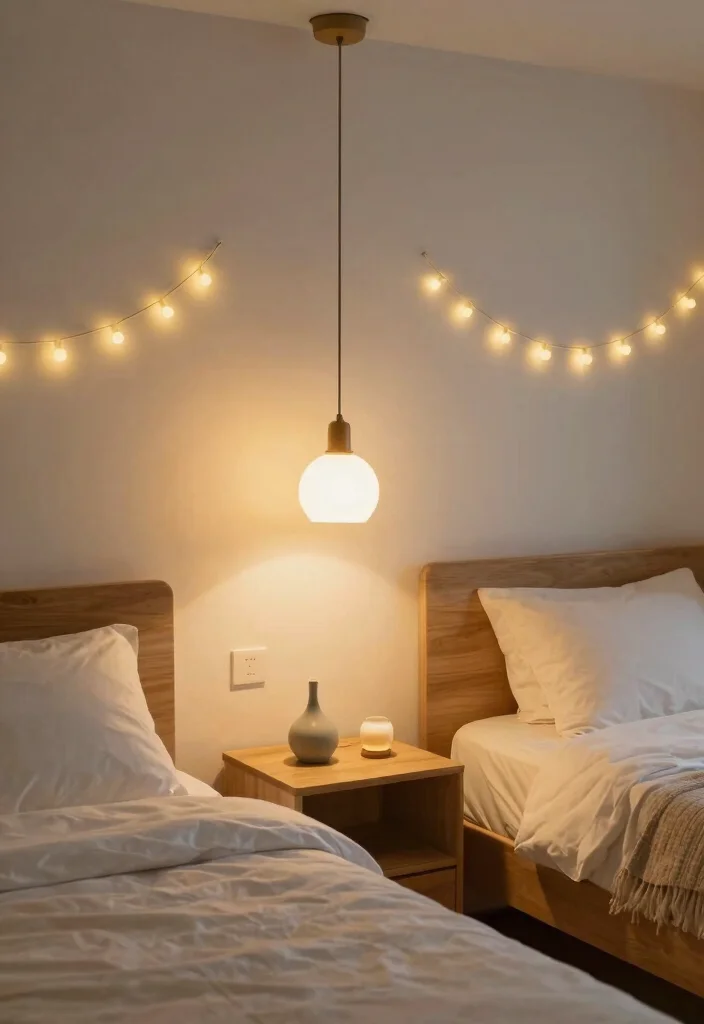 10 Shared Sister Bedroom Ideas That Feel Balanced 8. Stylish Lighting Solutions 0