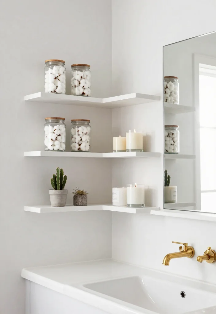 10 Small Bathroom Decorating Ideas That Feel Fresh and Open 12 10 Small Bathroom Decorating Ideas That Feel Fresh and Open 2. Incorporate Floating Shelves for Storage and Display 0