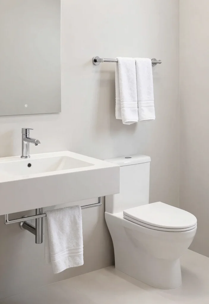 10 Small Bathroom Decorating Ideas That Feel Fresh and Open 13 10 Small Bathroom Decorating Ideas That Feel Fresh and Open 3. Keep it Simple with Minimalist Fixtures 0