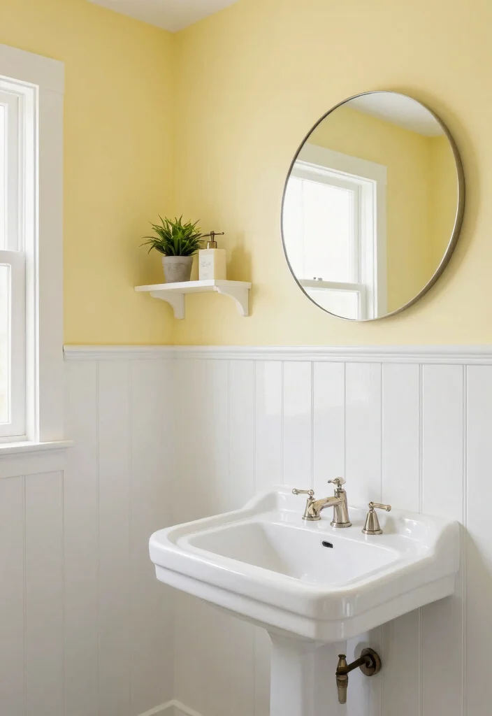 10 Small Bathroom Wainscoting Ideas for Classic Detail 1. Classic White Beadboard 0