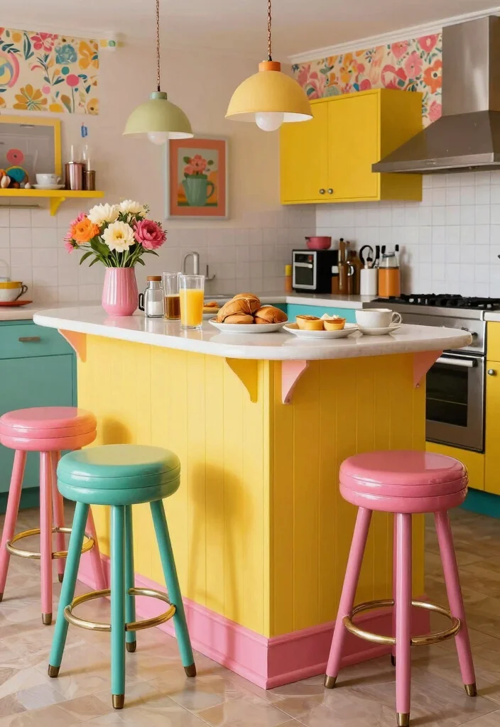 10 Small Kitchen Breakfast Bar Ideas That Save Space 58 10 Small Kitchen Breakfast Bar Ideas That Save Space 8. Retro Style Breakfast Bar 0