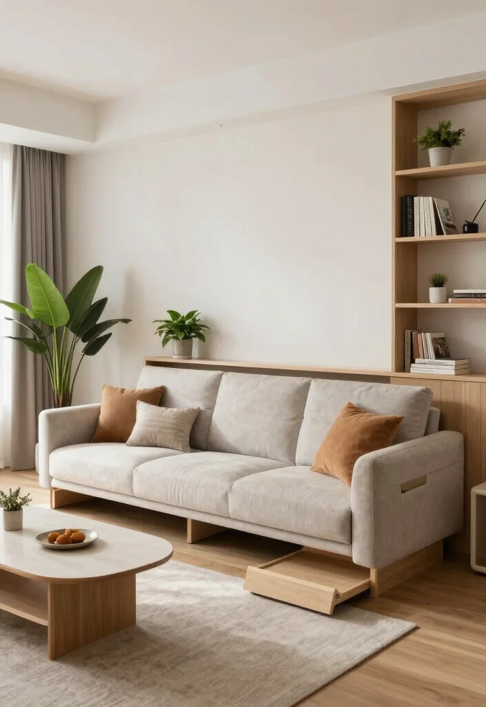10 Small Living Room Sofa Ideas That Fit Comfortably 10. Sofa with Built In Storage 0