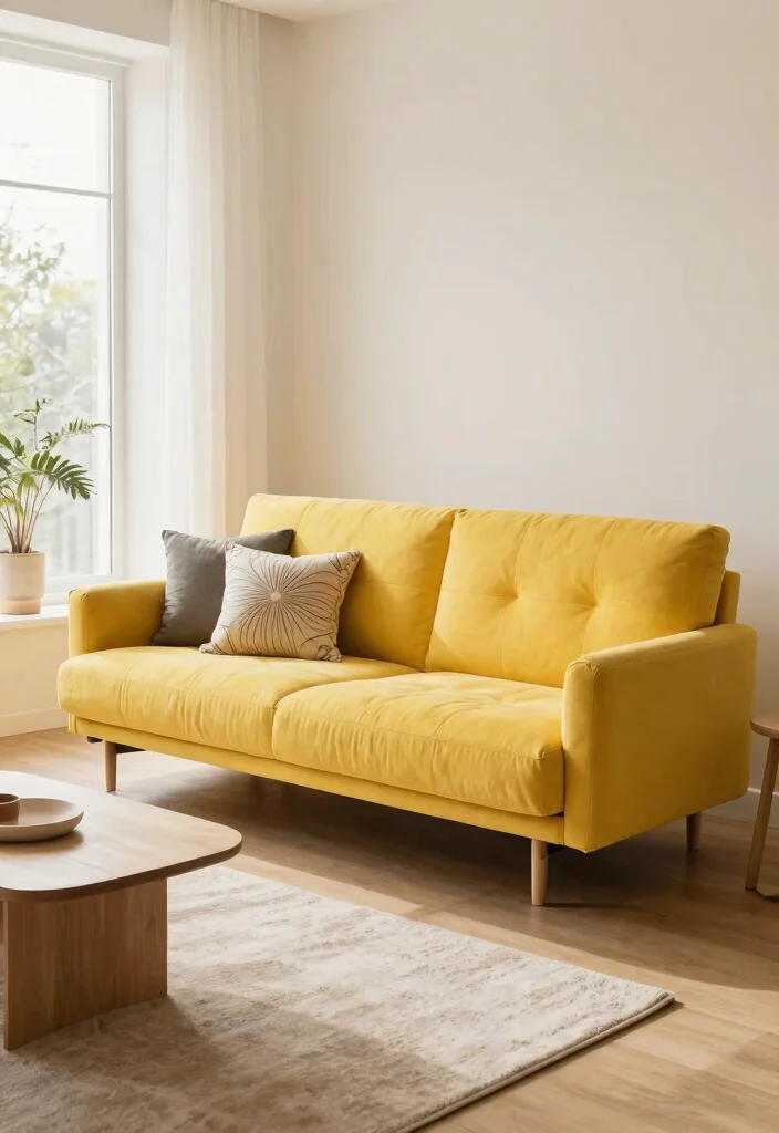 10 Small Living Room Sofa Ideas That Fit Comfortably 4. Compact Futon Sofa 0