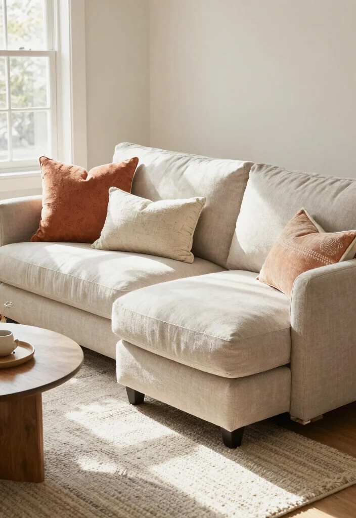 10 Small Living Room Sofa Ideas That Fit Comfortably 6. Ottoman Couch 0