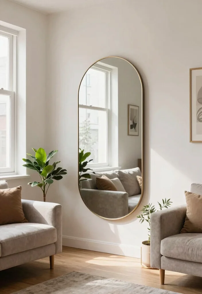 10 Small Narrow Living Room Ideas That Feel Open 1. Utilize Mirrors to Create Depth 0