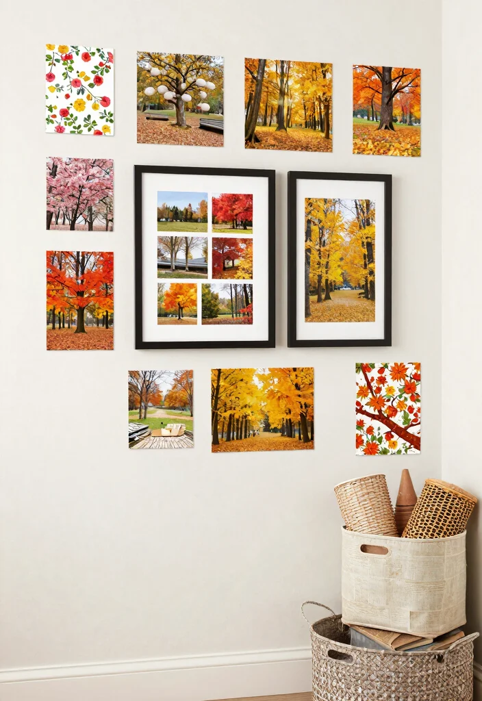 12 Aesthetic Bedroom Picture Wall Ideas with Personal Style 50 12 Aesthetic Bedroom Picture Wall Ideas with Personal Style 10. Seasonal Change Up 0