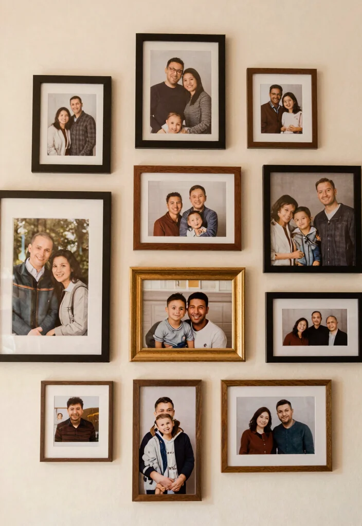 12 Aesthetic Bedroom Picture Wall Ideas with Personal Style 62 12 Aesthetic Bedroom Picture Wall Ideas with Personal Style 12. Personal Portraits 0