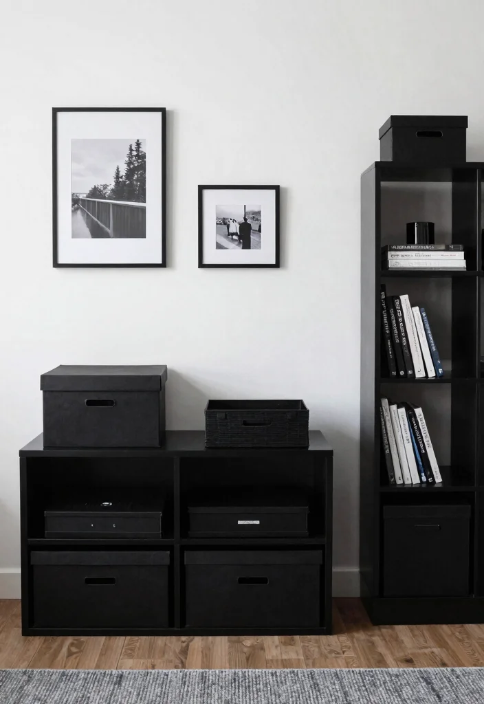 12 All Black Bedroom Ideas with Dramatic Mood 12. Personal Touches 0