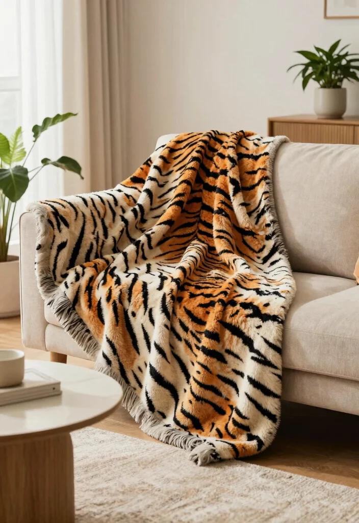 12 Animal Print Living Room Ideas with Bold Flair 62 12 Animal Print Living Room Ideas with Bold Flair 12. Eco Friendly Animal Print Throw Blankets 0