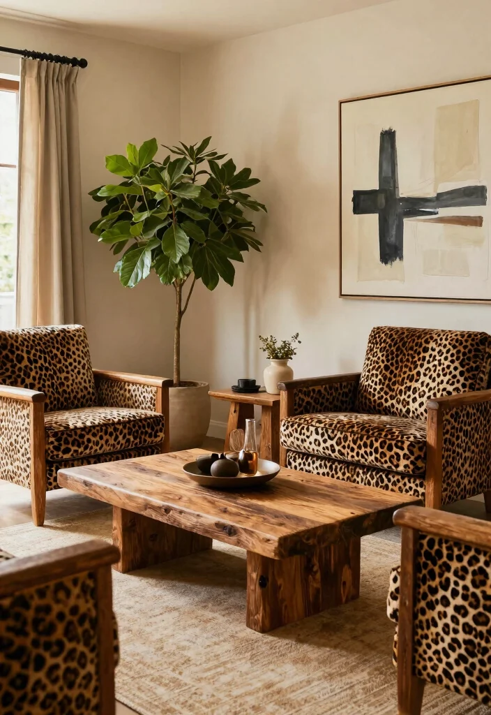 12 Animal Print Living Room Ideas with Bold Flair 2 12 Animal Print Living Room Ideas with Bold Flair 2. Leopard Print Accent Chairs 0