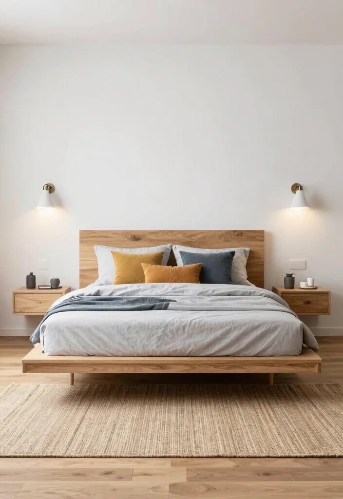 12 Apartment Bedroom Ideas with Practical Layouts 1. Float Your Bed with a Platform Design 0