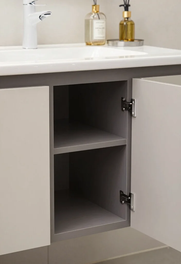 12 Bathroom Sink Cabinet Ideas for Smart Hidden Storage 11. Cabinets with Hidden Compartment 0