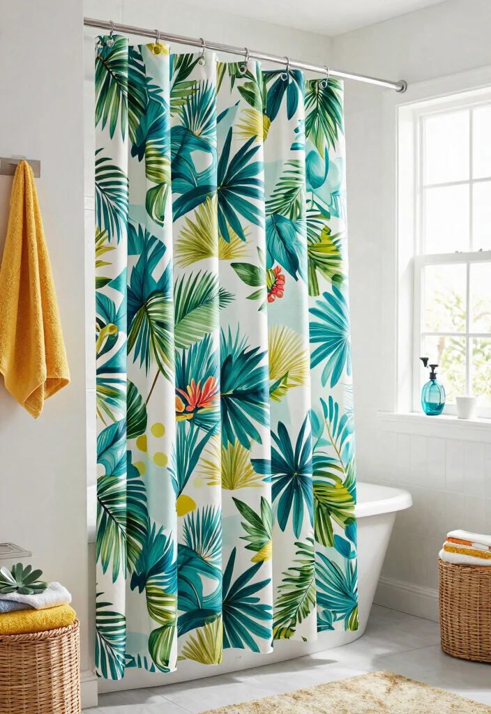 12 Bathroom Window Covering Ideas for Privacy and Light 6. Eco Friendly Shower Curtains for Fun and Function 0