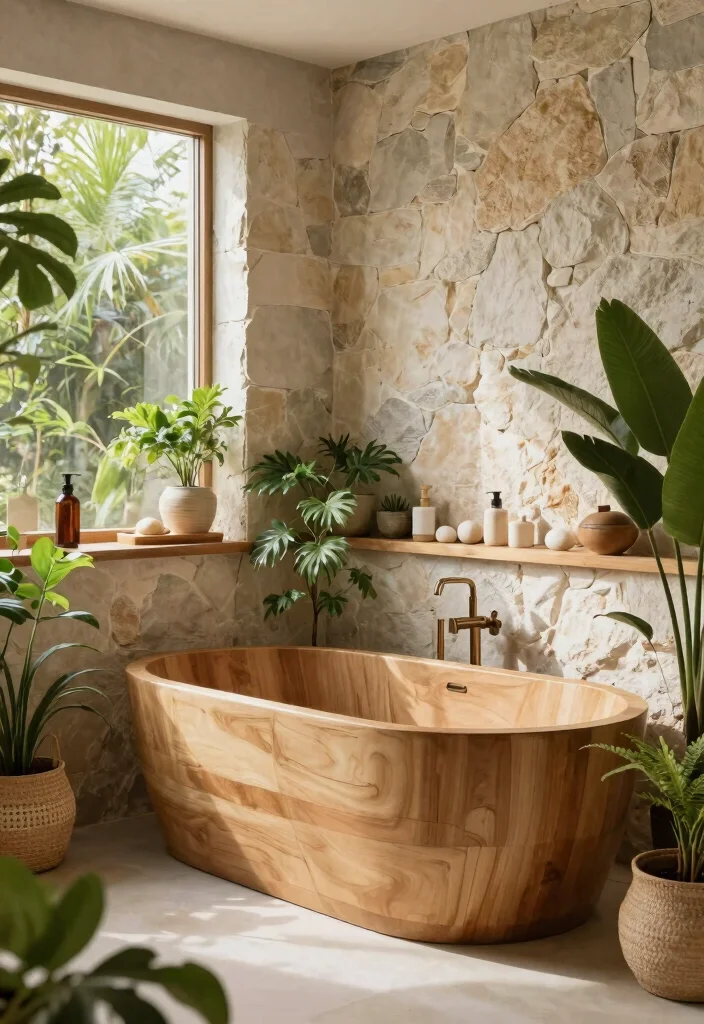 12 Bathtub Bathroom Ideas for Relaxing Everyday Comfort 5. Natural Elements 0
