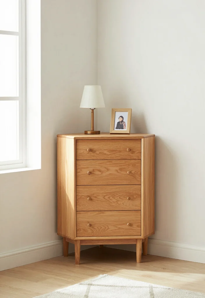 12 Bedroom Dresser Ideas for Storage and Style 7. Compact Corner Dresser 0