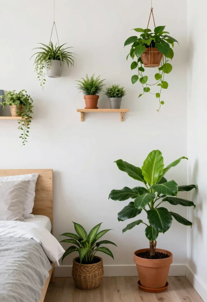 12 Bedroom Ideas for Small Rooms with Smart Layouts 41 12 Bedroom Ideas for Small Rooms with Smart Layouts 11. Incorporate Plants 0