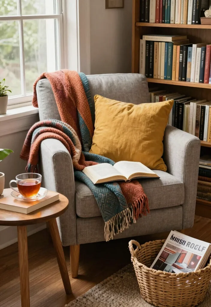 12 Bedroom Lounge Area Ideas for Relaxing Corners 14 12 Bedroom Lounge Area Ideas for Relaxing Corners 4. A Reading Nook with a Comfy Chair 0