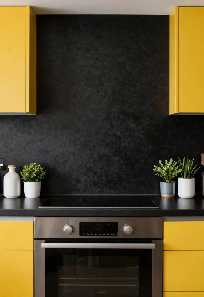 12 Black Kitchen Backsplash Ideas with Bold Contrast 8. Black Laminate Backsplash 0 1