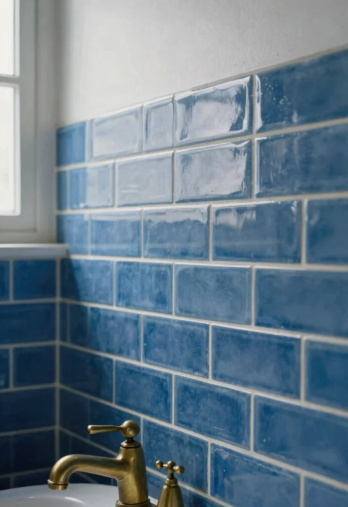 12 Blue Tile Bathroom Ideas for a Cool Timeless Look 1. Classic Subway Tiles 0