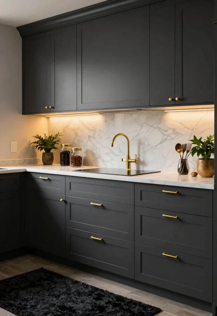 12 Dark Kitchen Ideas with Bold Sophisticated Style 1 12 Dark Kitchen Ideas with Bold Sophisticated Style 1. Charcoal Gray Elegance 0 1