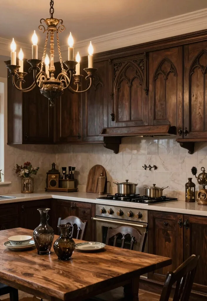 12 Dark Kitchen Ideas with Bold Sophisticated Style 38 12 Dark Kitchen Ideas with Bold Sophisticated Style 8. Gothic Elements 0 1