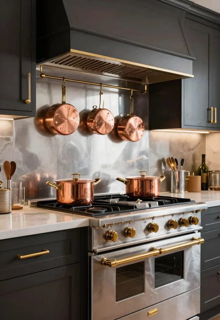 12 Dark Kitchen Ideas with Bold Sophisticated Style 39 12 Dark Kitchen Ideas with Bold Sophisticated Style 9. Luxe Metallics 0 1