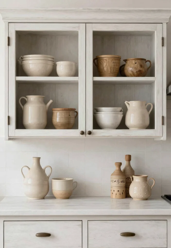 12 Decorating Above Kitchen Cabinet Ideas That Add Height 10. Neutral Tones for Calming Space 0