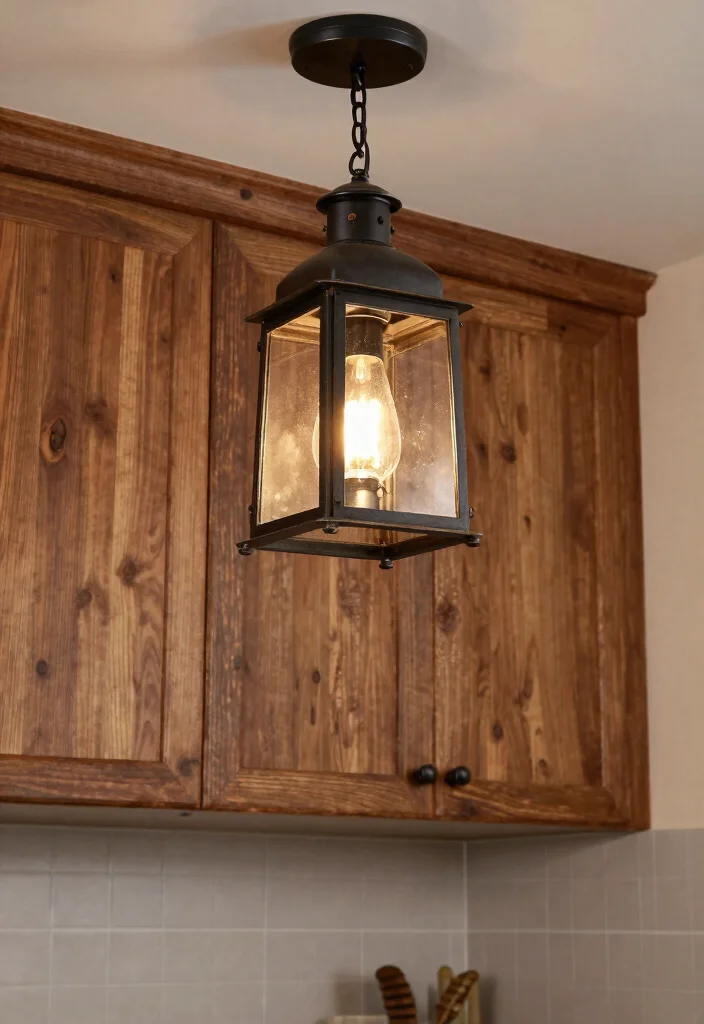 12 Decorating Above Kitchen Cabinet Ideas That Add Height 11. Statement Lighting for Drama 0