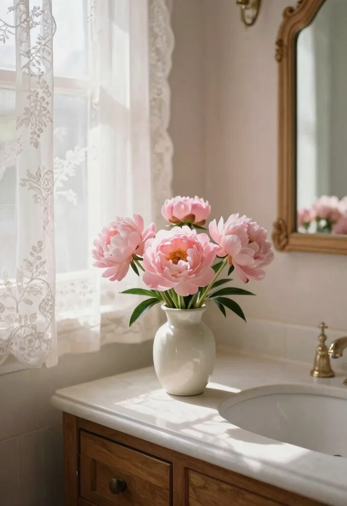 12 Floral Bathroom Ideas for a Soft Decorative Touch 7. Fresh Floral Arrangements 0