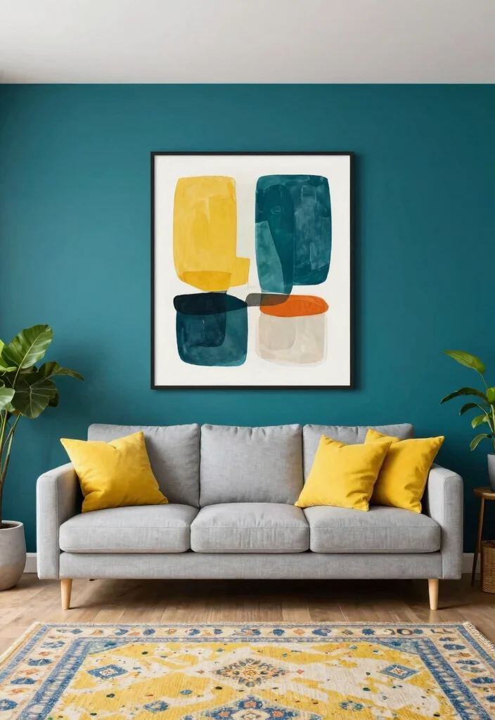 12 Front Living Room Ideas for a Welcoming Layout 6. Bold Color Statements 0