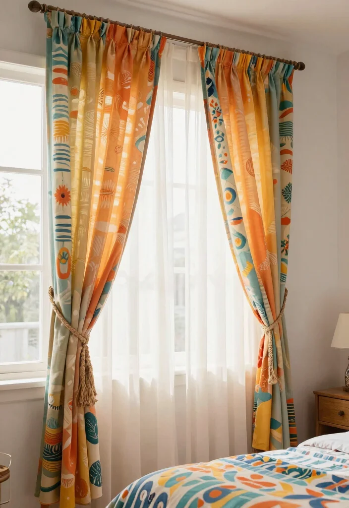 12 Fun Bedroom Ideas with Color and Personality 61 12 Fun Bedroom Ideas with Color and Personality 11. Colorful Curtains 0