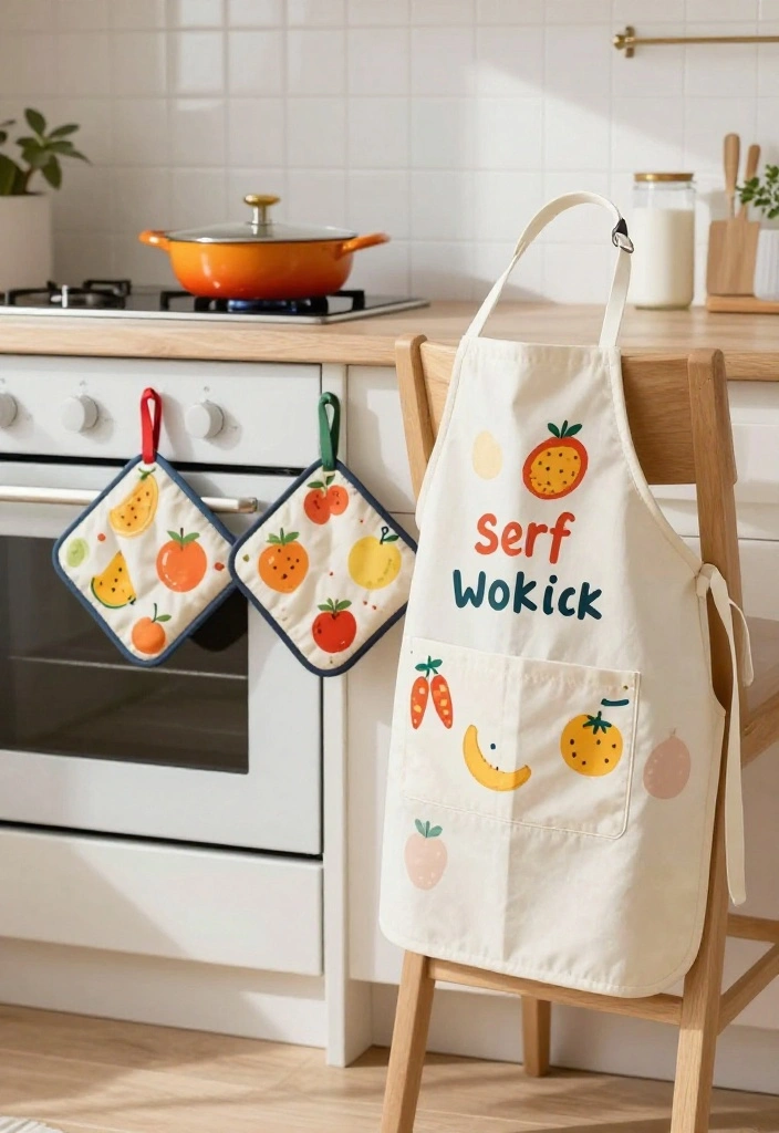 12 Fun Kitchen Ideas with Playful Personality 25 12 Fun Kitchen Ideas with Playful Personality 5. Playful Pot Holders and Aprons 0