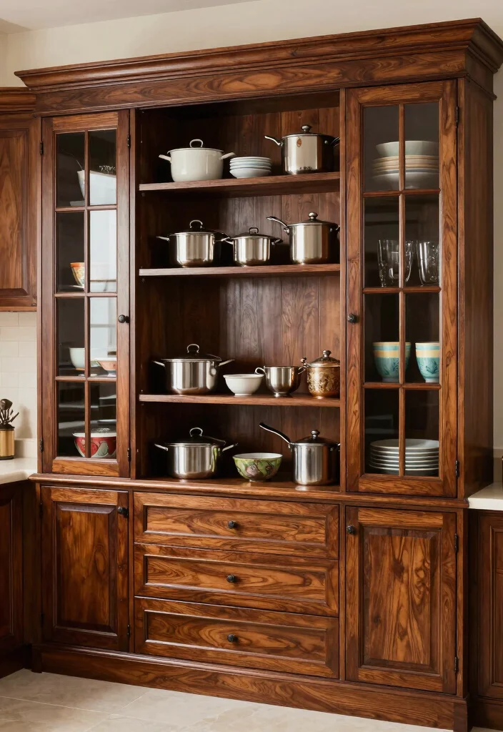 12 Indian Kitchen Store Room Ideas for Organized Storage 11. Built in Kitchen Cabinetry 0