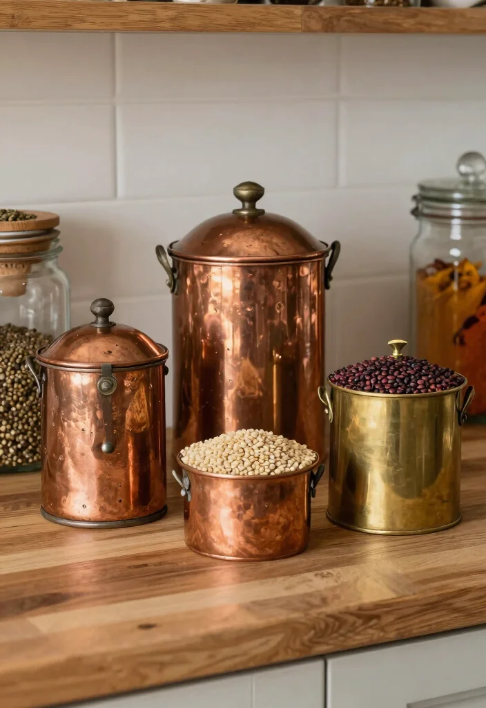 12 Indian Kitchen Store Room Ideas for Organized Storage 4. Vintage Container Collections 0