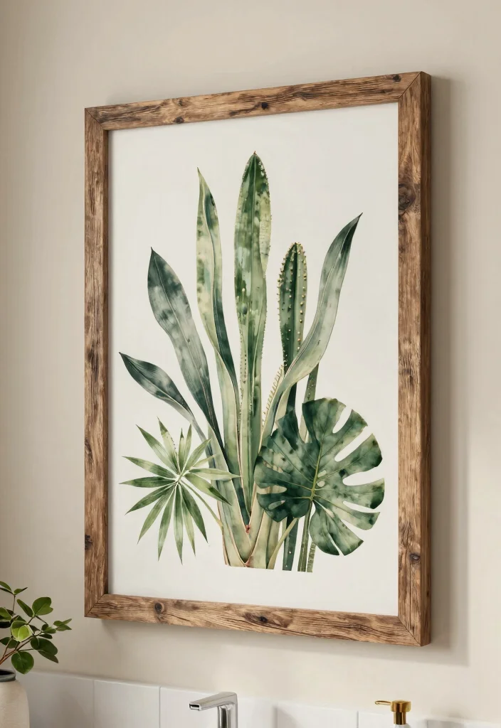 12 Ivory Bathroom Ideas for a Soft Neutral Palette 62 12 Ivory Bathroom Ideas for a Soft Neutral Palette 12. Art with a Natural Touch 0