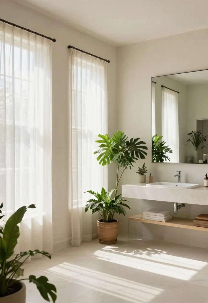 12 Ivory Bathroom Ideas for a Soft Neutral Palette 46 12 Ivory Bathroom Ideas for a Soft Neutral Palette 6. Bright Natural Lighting 0