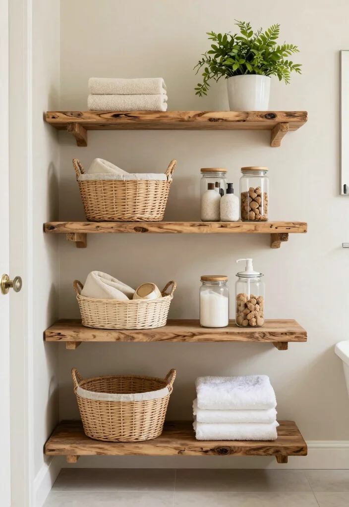 12 Ivory Bathroom Ideas for a Soft Neutral Palette 49 12 Ivory Bathroom Ideas for a Soft Neutral Palette 9. Sustainable Storage Solutions 0