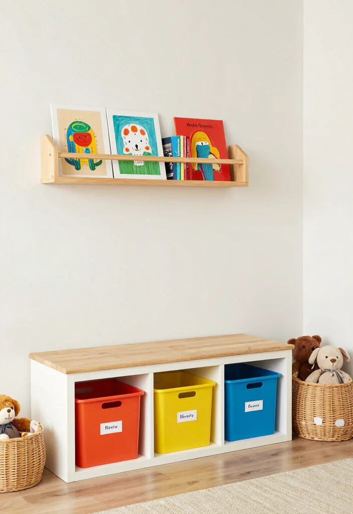 12 Kids Living Room Ideas with Durable Style 3. Innovative Storage Solutions 0