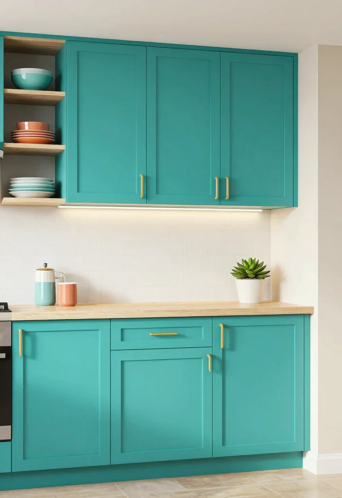 12 Kitchen Cabinet Ideas for Storage and Layout 48 12 Kitchen Cabinet Ideas for Storage and Layout 8. Colorful Cabinet Accents 0 1